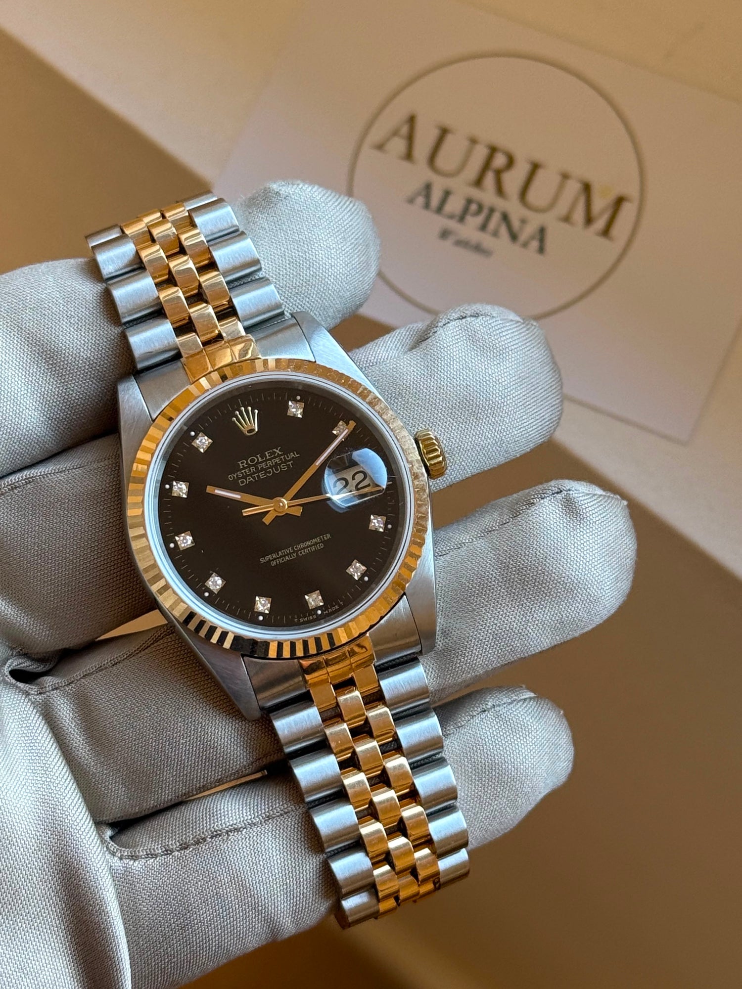 Rolex 16233 - Black Diamond Dial