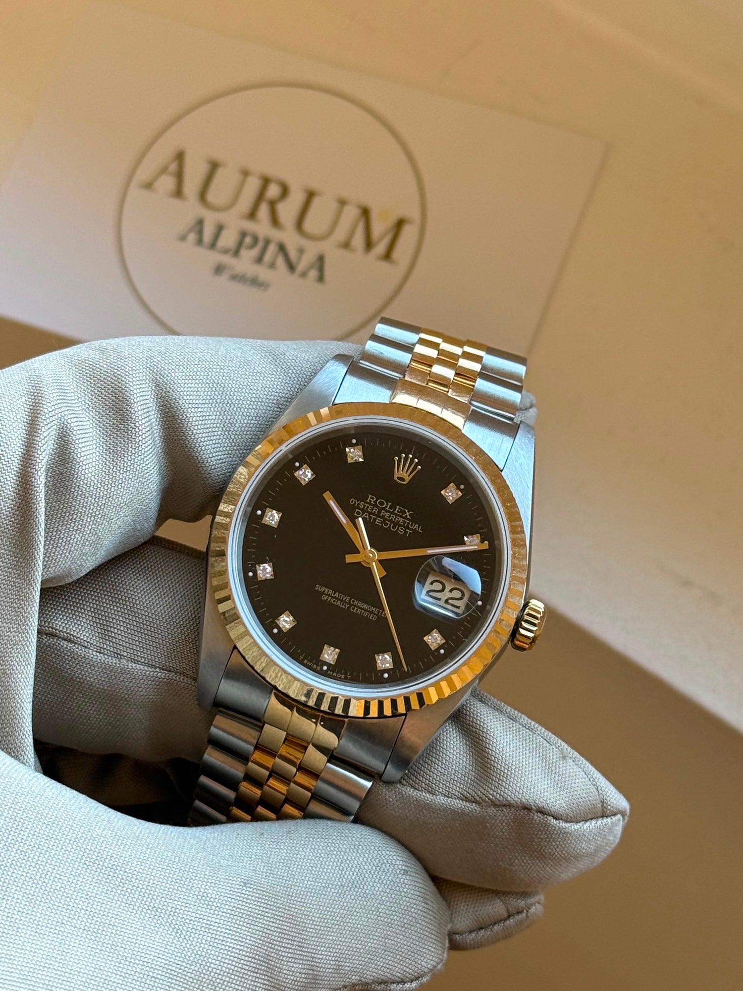 Rolex 16233 - Black Diamond Dial